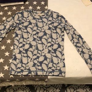 Beautiful blue and grey LOFT wool blend sweater